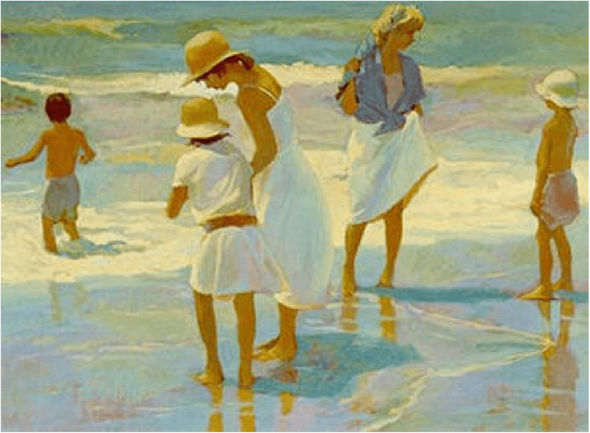 Don Hatfield Artist Signed Limited Edition Serigraph on paper:"Summer Holiday"