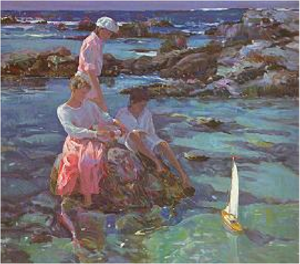 Don Hatfield Artist Signed Limited Edition Serigraph on paper:"Tide Pools"