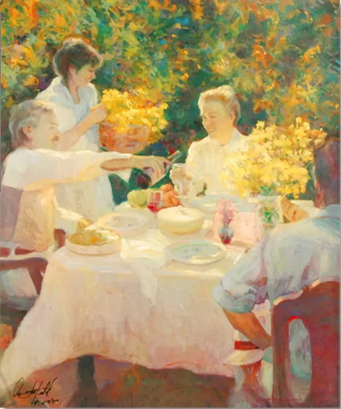 Don Hatfield Limited Edition Lithograph Print: "First Picnic"