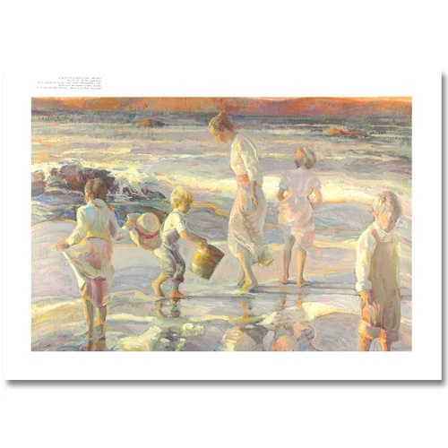 Don Hatfield Limited Edition Serigraph Print: "Frolicking At The Seashore"