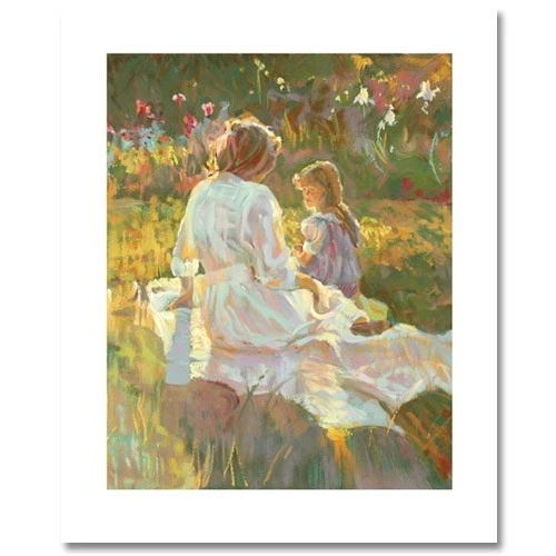 Don Hatfield Serigraph Print: "Afternoon Chat"