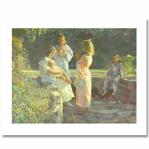 Don Hatfield Serigraph Print: "Flute Players" Don Hatfield Serigraph Print: "Flute Players"