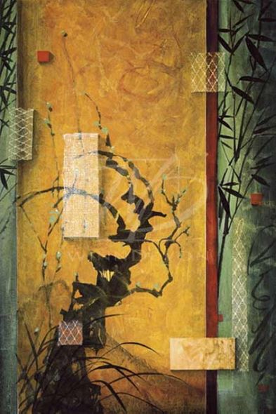Don Li-Leger Limited Edition Hand-Embellished Giclee on Canvas:"Bamboo Concerto II"