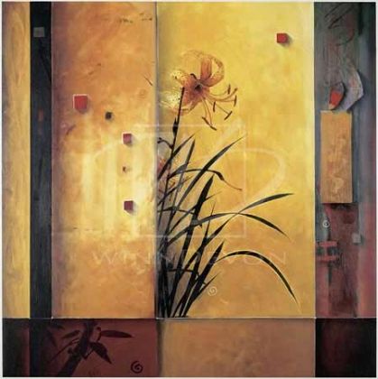 Don Li-Leger Limited Edition Hand-Embellished Giclee on Canvas:"Tiger Lily Garden"