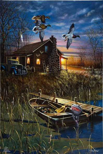 Jim Hansel Ducks Unlimited 24x36 Gallery Wrapped Canvas Art:"My Favorite Place" 