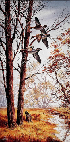 David Maass Ducks Unlimited 24x36 Gallery Wrapped Canvas Art: "Misty Morning - Green Winged Teal" David Maass Ducks Unlimited 24x36 Gallery Wrapped Canvas Art: "Misty Morning - Green Winged Teal"