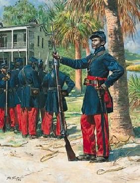 DON TROIANI 11X16 Secondary Market Art: "1ST SC VOLUNTEER INFNT"