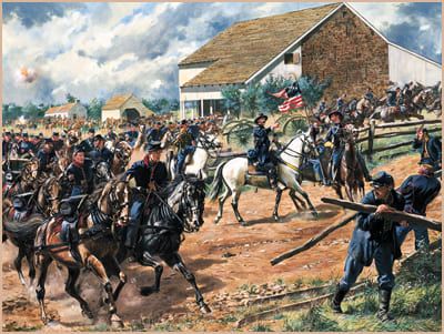 DON TROIANI 26X20 Secondary Market Art: "MCPHERSONS RIDGE"