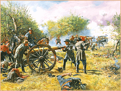 DON TROIANI 31X24 Secondary Market Art: "BATTERY LONGSTREET"
