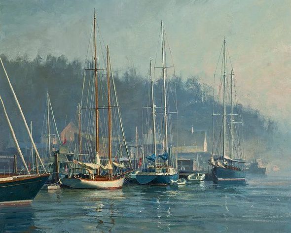 Donald Demers Artist Signed & Numbered Limited Edition Canvas Giclee:"Morning Sun and Fog"
