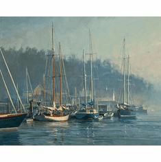 Donald Demers Artist Signed & Numbered Limited Edition Canvas Giclee:"Morning Sun and Fog"