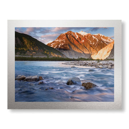 Donald Paulson Limited Edition Ready to Hang Giclee on Brushed Aluminum: "Alsek River II"