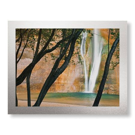 Donald Paulson Limited Edition Ready to Hang Giclee on Brushed Aluminum: "Calf Creek Falls"