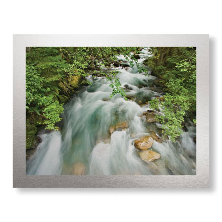 Donald Paulson Limited Edition Ready to Hang Giclee on Brushed Aluminum: "Cascade River"