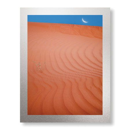 Donald Paulson Limited Edition Ready to Hang Giclee on Brushed Aluminum: "Crescent Moon Over Dunes"