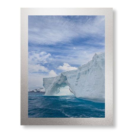 Donald Paulson Limited Edition Ready to Hang Giclee on Brushed Aluminum: "Iceberg Arch"