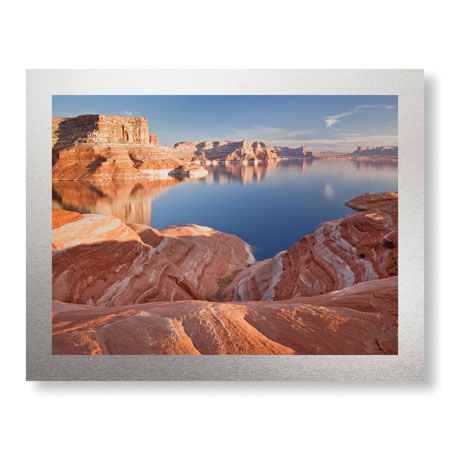 Donald Paulson Limited Edition Ready to Hang Giclee on Brushed Aluminum: "Lake Powell Eons of Time"