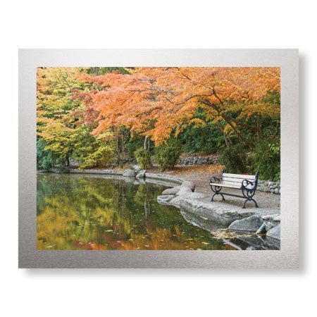 Donald Paulson Limited Edition Ready to Hang Giclee on Brushed Aluminum: "Lithia Park Pond"