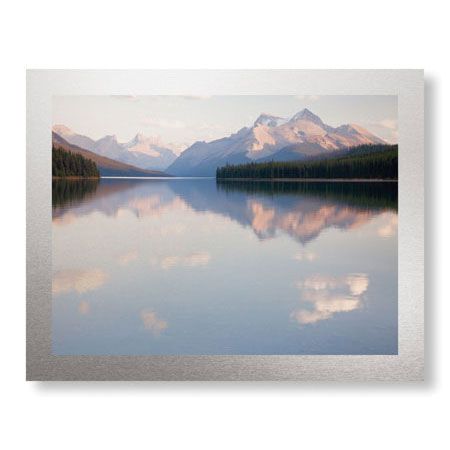 Donald Paulson Limited Edition Ready to Hang Giclee on Brushed Aluminum: "Maligne Lake Jasper National Park"