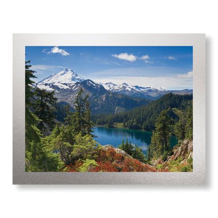 Donald Paulson Limited Edition Ready to Hang Giclee on Brushed Aluminum: "Mount Baker"
