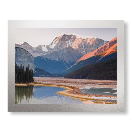Donald Paulson Limited Edition Ready to Hang Giclee on Brushed Aluminum: "Mount Kichener Reflection"