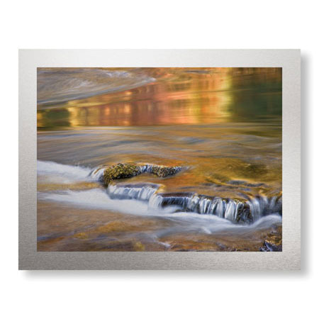 Donald Paulson Limited Edition Ready to Hang Giclee on Brushed Aluminum: "Rogue River Reflections I"