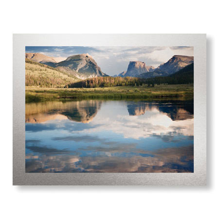 Donald Paulson Limited Edition Ready to Hang Giclee on Brushed Aluminum: "Squaretop Mountain I"