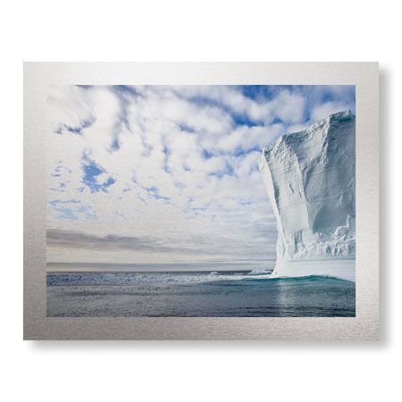 Donald Paulson Limited Edition Ready to Hang Giclee on Brushed Aluminum: "Wall of Ice"