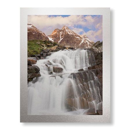 Donald Paulson Limited Edition Ready to Hang Giclee on Brushed Aluminum: "Yoho National Park Falls"