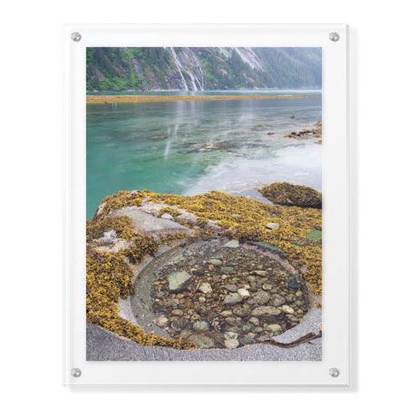 Donald Paulson Limited Edition Ready to Hang Giclee on Clear Acrylic: "Endicott Arm Tide Pool"