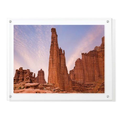 Donald Paulson Limited Edition Ready to Hang Giclee on Clear Acrylic: "Fisher Towers"