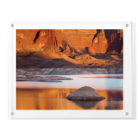 Donald Paulson Limited Edition Ready to Hang Giclee on Clear Acrylic: "Golden Sunset Lake"