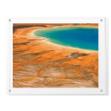 Donald Paulson Limited Edition Ready to Hang Giclee on Clear Acrylic: "Grand Prismatic Spring I"