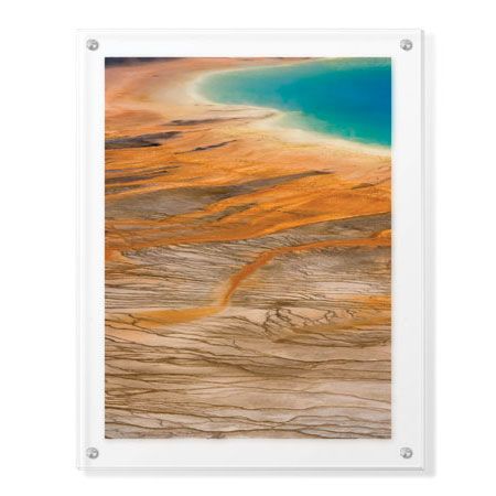 Donald Paulson Limited Edition Ready to Hang Giclee on Clear Acrylic: "Grand Prismatic Spring II"