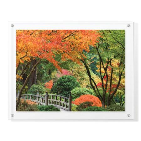 Donald Paulson Limited Edition Ready to Hang Giclee on Clear Acrylic: "Japanese Garden I"