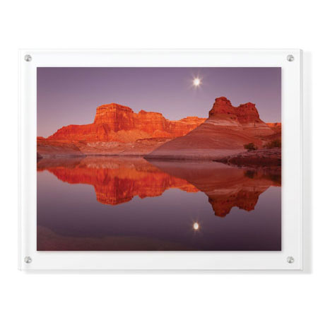Donald Paulson Limited Edition Ready to Hang Giclee on Clear Acrylic: "Lake Moonrise"