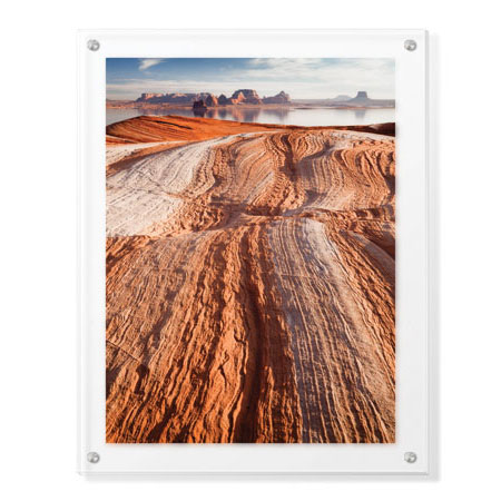 Donald Paulson Limited Edition Ready to Hang Giclee on Clear Acrylic: "Lake Powell Layers of Time I"
