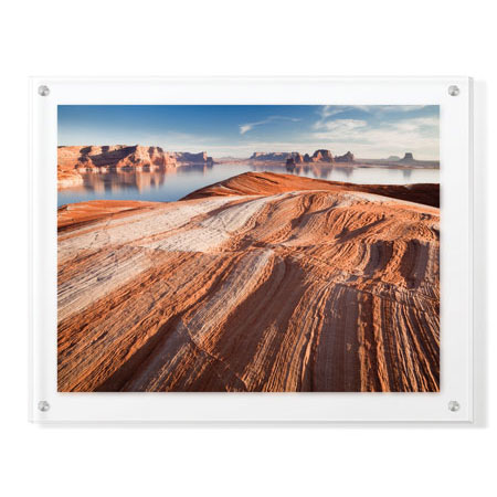Donald Paulson Limited Edition Ready to Hang Giclee on Clear Acrylic: "Lake Powell Layers of Time II"