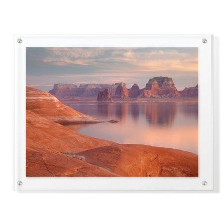 Donald Paulson Limited Edition Ready to Hang Giclee on Clear Acrylic: "Lake Powell Pastel Sunset"