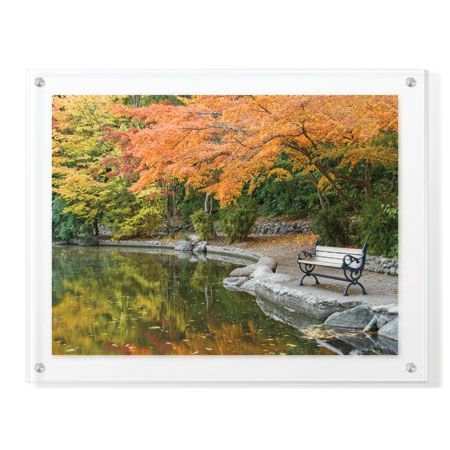 Donald Paulson Limited Edition Ready to Hang Giclee on Clear Acrylic: "Lithia Park Pond"