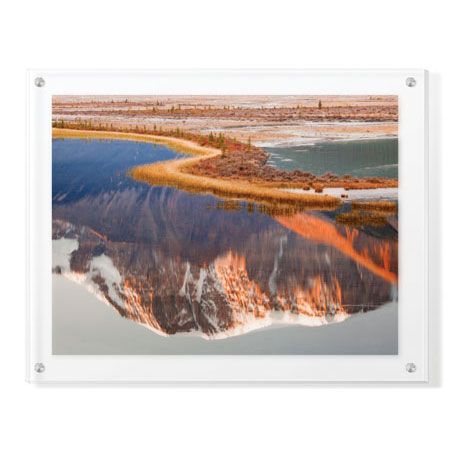 Donald Paulson Limited Edition Ready to Hang Giclee on Clear Acrylic: "Mount Kichener Reflection"