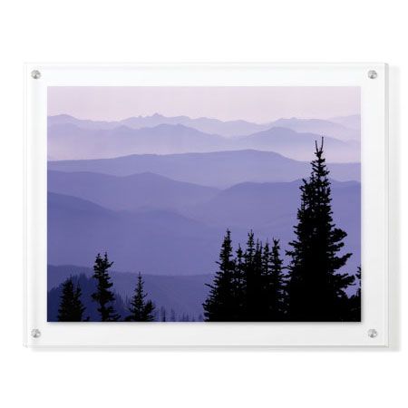 Donald Paulson Limited Edition Ready to Hang Giclee on Clear Acrylic: "Mount Rainier Layered Hills"