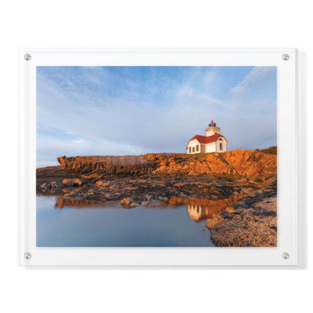 Donald Paulson Limited Edition Ready to Hang Giclee on Clear Acrylic: "Patos Island Lighthouse III"
