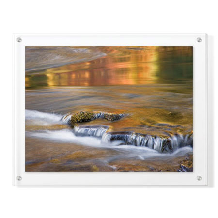 Donald Paulson Limited Edition Ready to Hang Giclee on Clear Acrylic: "Rogue River Reflections I"