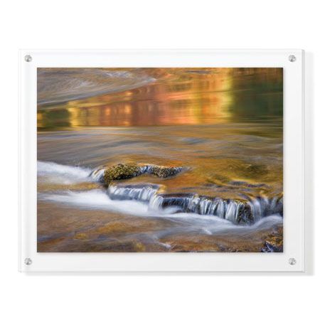 Donald Paulson Limited Edition Ready to Hang Giclee on Clear Acrylic: "Rogue River Reflections I"