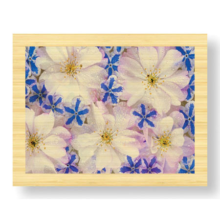 Donald Paulson Limited Edition Ready to Hang Giclee on Floating Flowers: "Title"