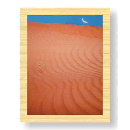 Donald Paulson Limited Edition Ready to Hang Giclee on Sustainable Bamboo: "Crescent Moon Over Dunes"