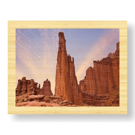 Donald Paulson Limited Edition Ready to Hang Giclee on Sustainable Bamboo: "Fisher Towers"