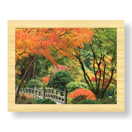 Donald Paulson Limited Edition Ready to Hang Giclee on Sustainable Bamboo: "Japanese Garden I"