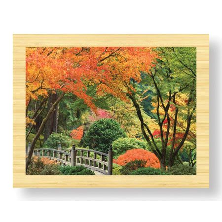 Donald Paulson Limited Edition Ready to Hang Giclee on Sustainable Bamboo: "Japanese Garden I"